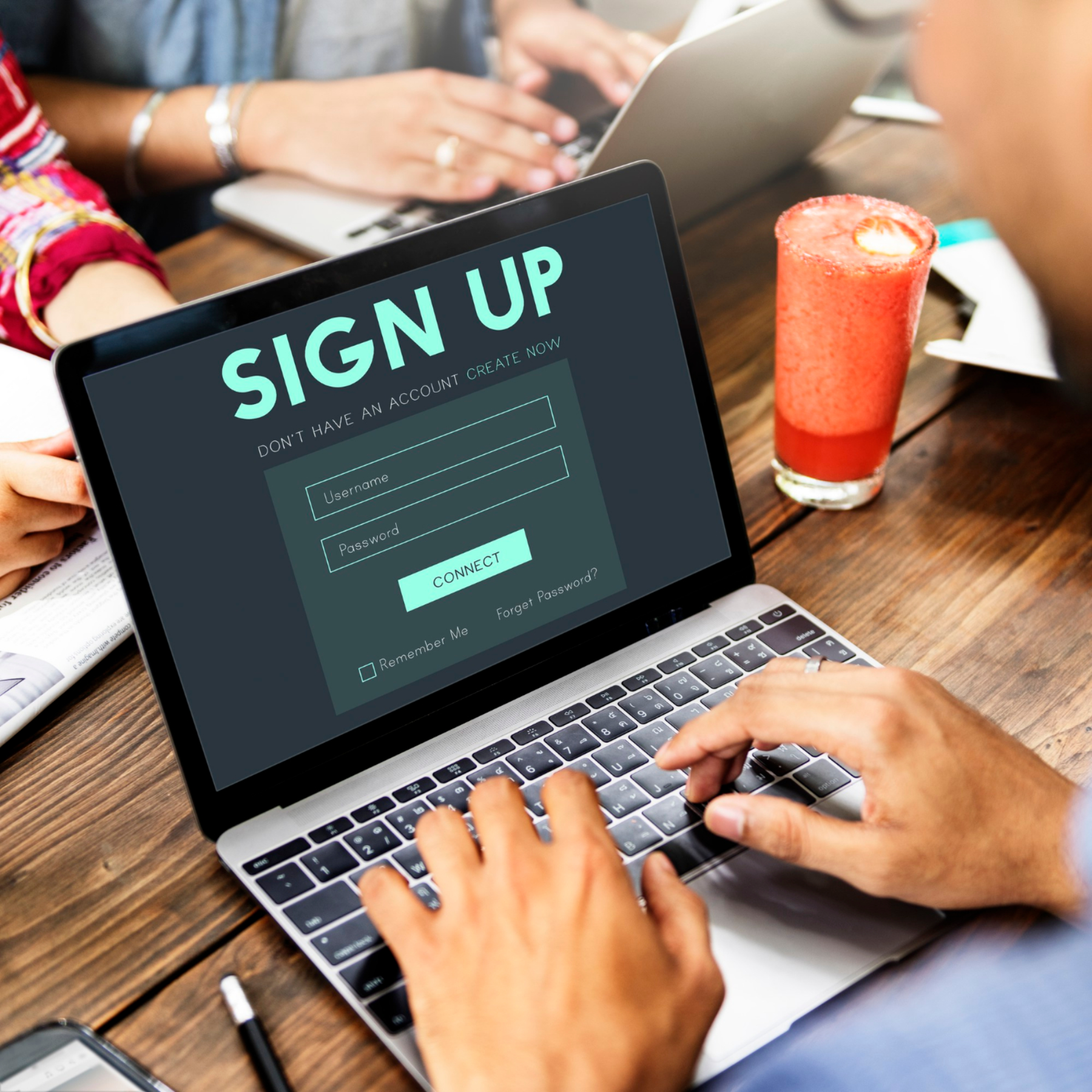 Facinos step 1: create a mobile account with email, phone, or supported sign-in