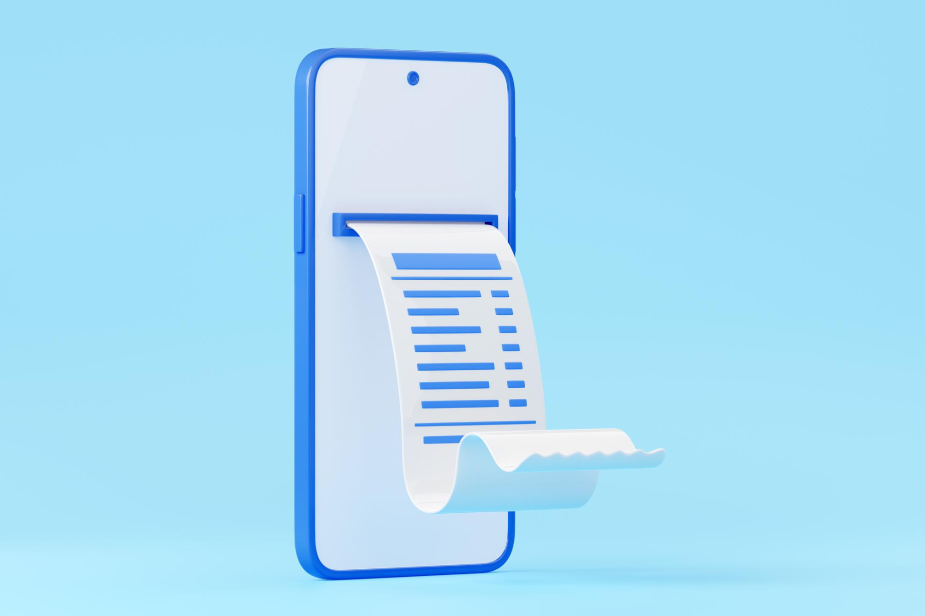 Facinos digital receipts: retail or counter checkout with traceable payment and entry history