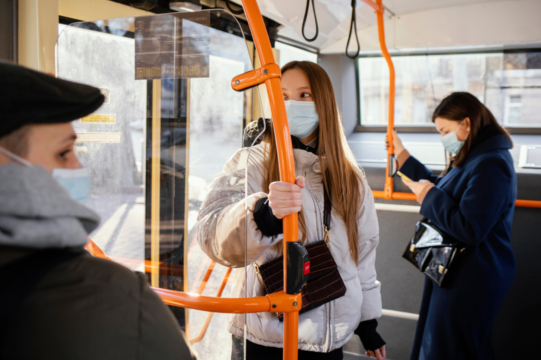 Passenger approaching a transport boarding point